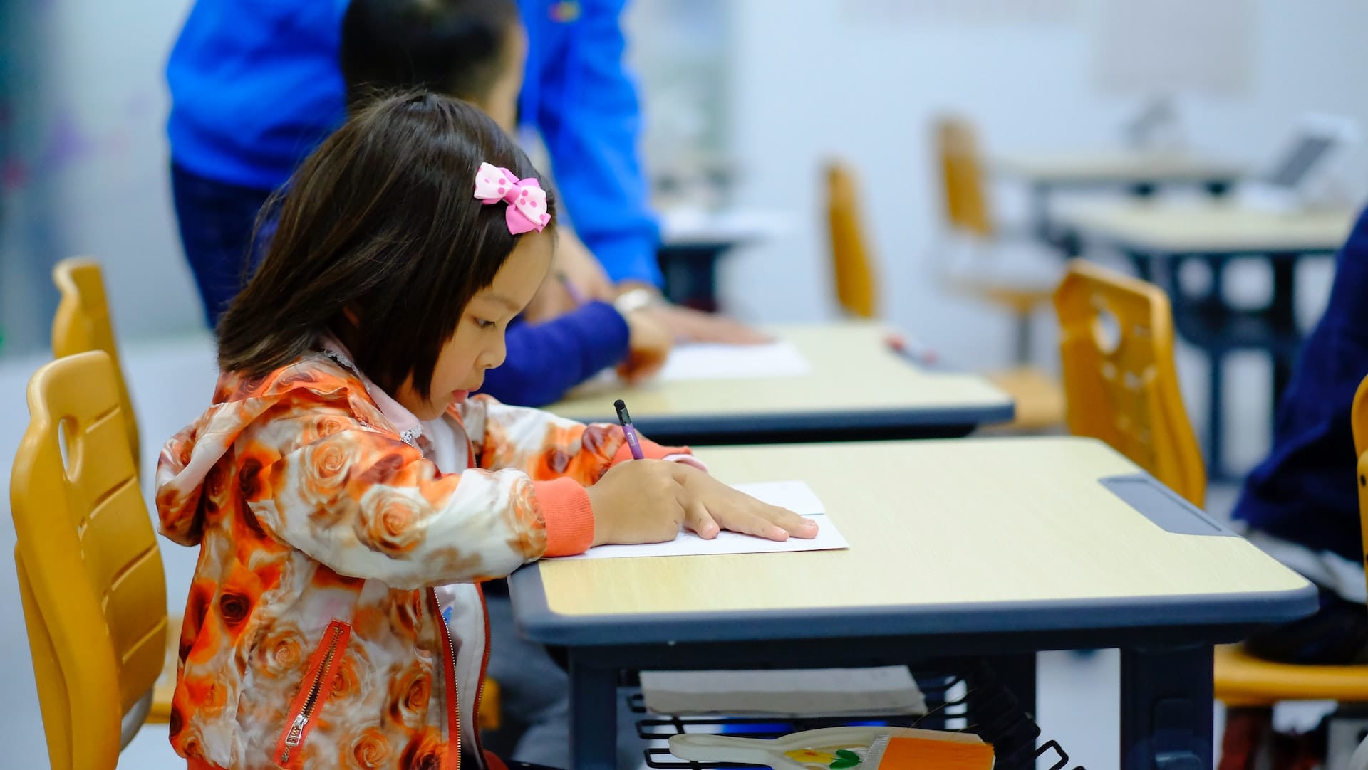 Children engaged in educational learning activities